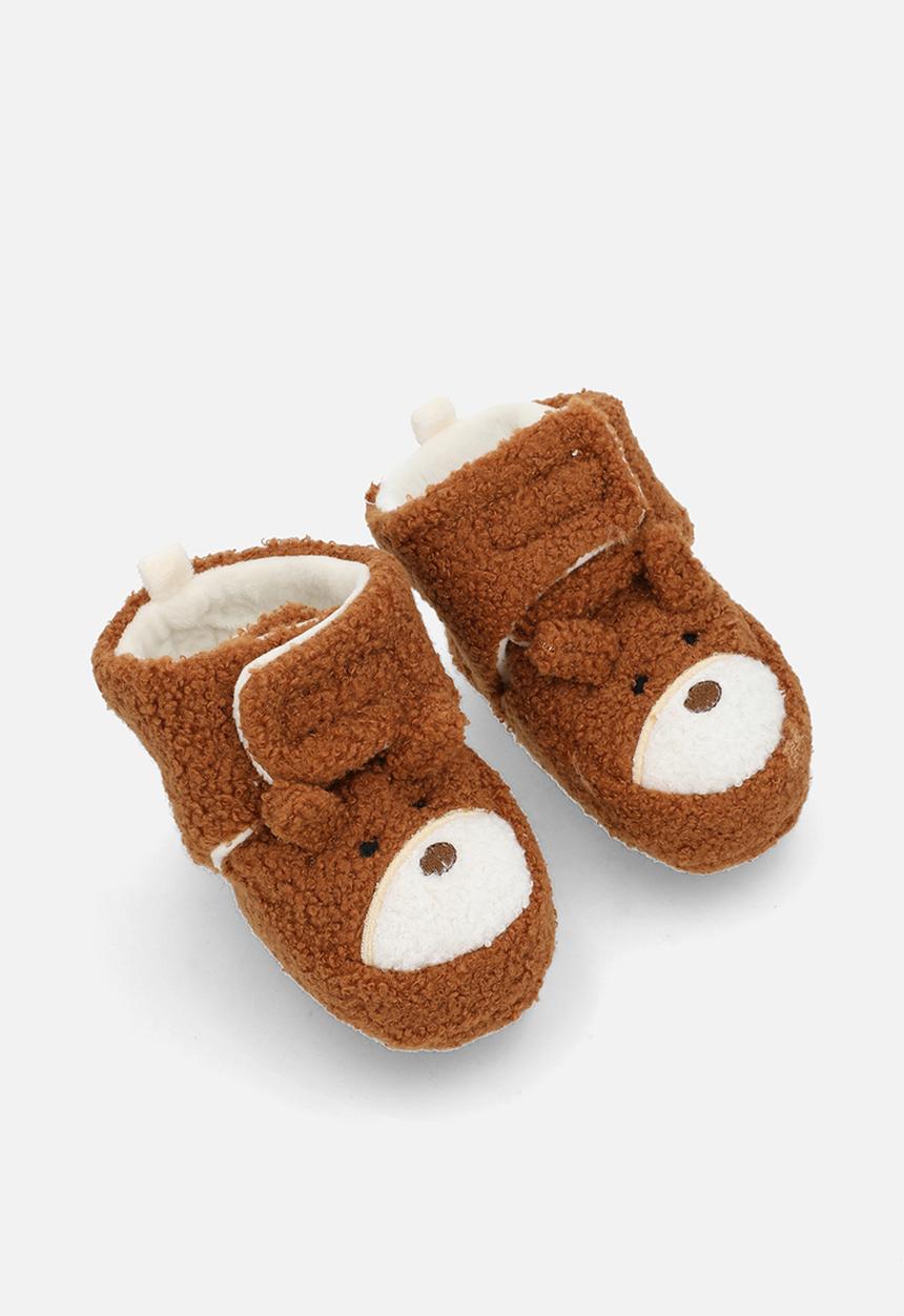 Pop Candy - Fleece slipper boots - dark brown