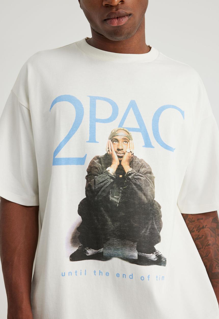 Factorie - Box Fit Music Merch T-shirt - Lcn Bra Cloud/Tupac End Of Time
