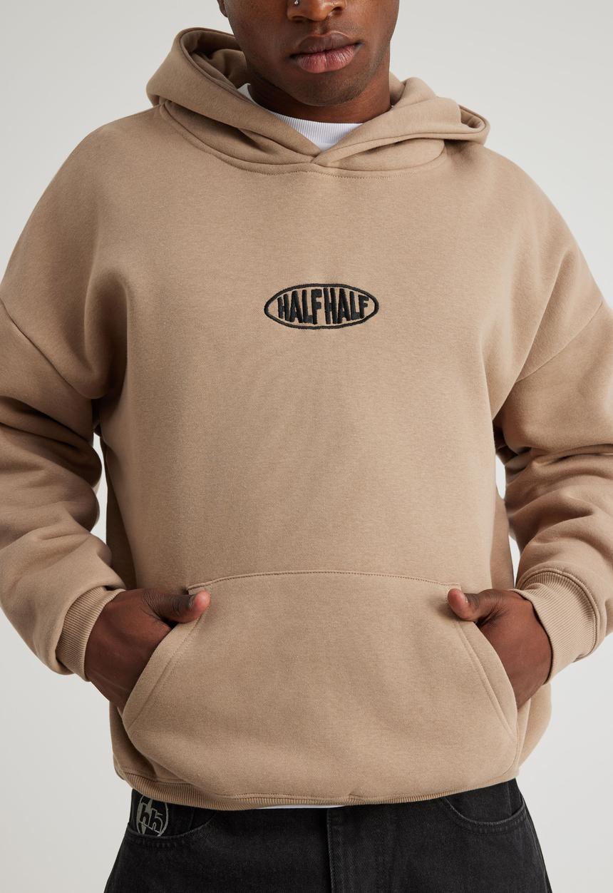 Factorie - Half Half Hoodie - Hh Crema/Damage