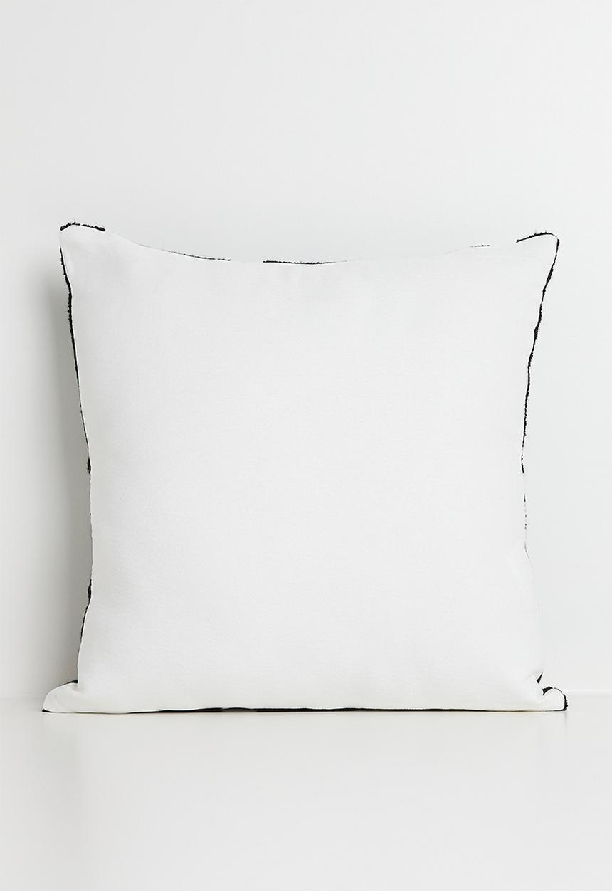 Pop Candy - Tufted geometric polka dot cushion cover - black/white