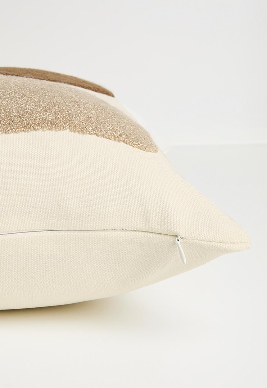 Pop Candy - Textured abstract design cushion cover - burnished cream/multi
