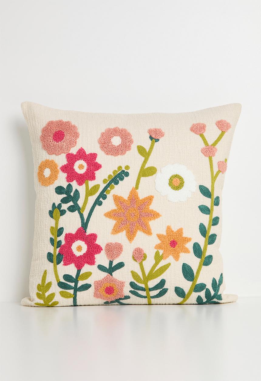 Pop Candy - Floral multi cushion cover - white