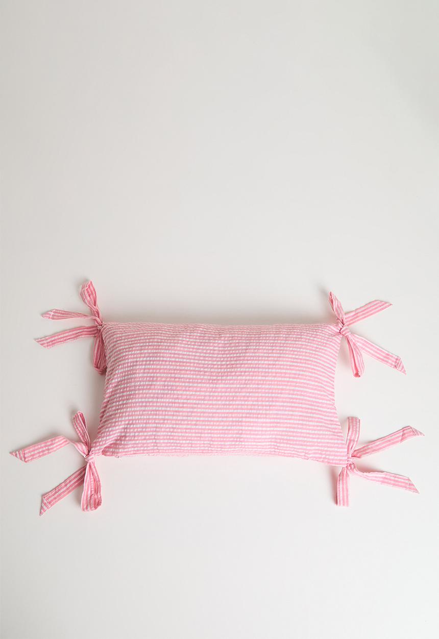Pop Candy - Bow cornered pillow cover - pink