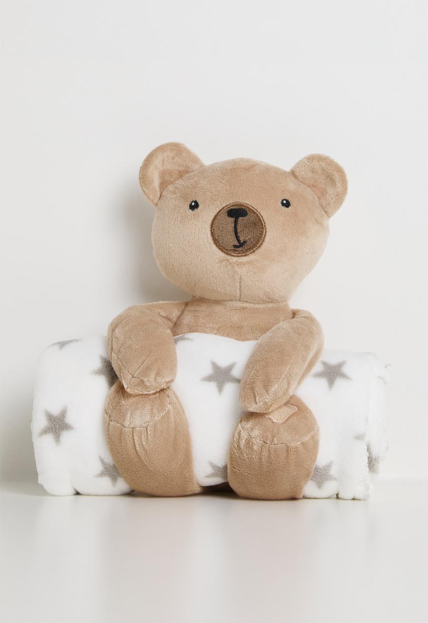 H&S - Teddy Blanket combo - cream