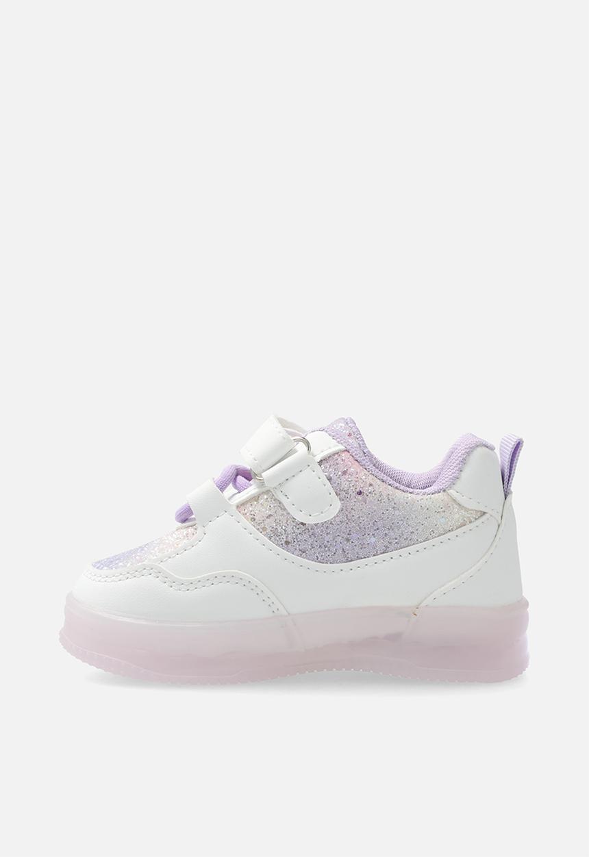 Pop Candy - Light-up sneakers with adjustable fasteners - lilac/white
