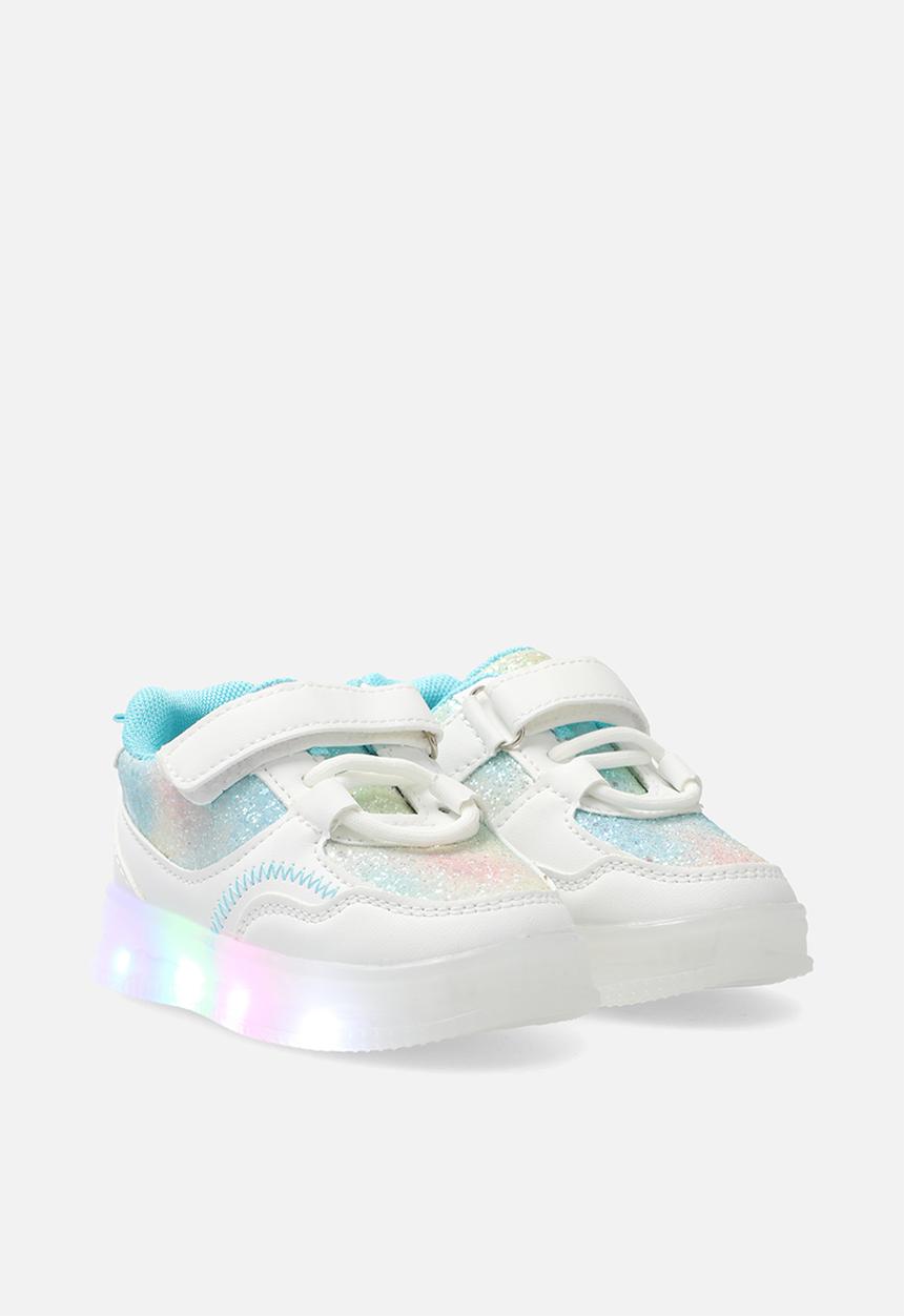 Pop Candy - Light-up sneakers with adjustable fasteners - blue/white