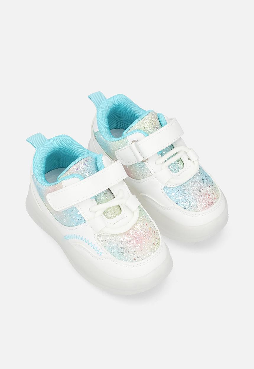Pop Candy - Light-up sneakers with adjustable fasteners - blue/white
