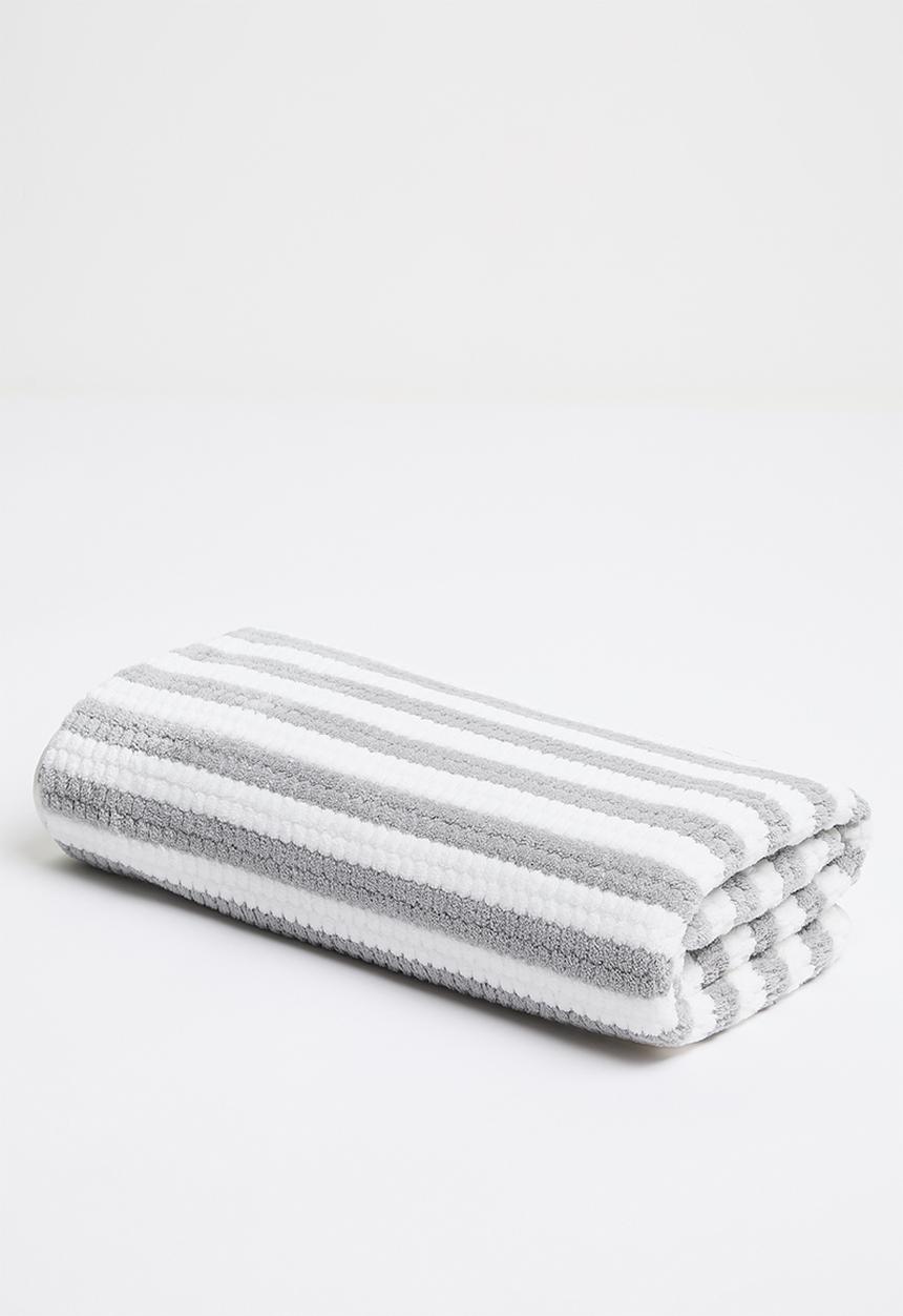 Pop Candy - Striped towel - grey