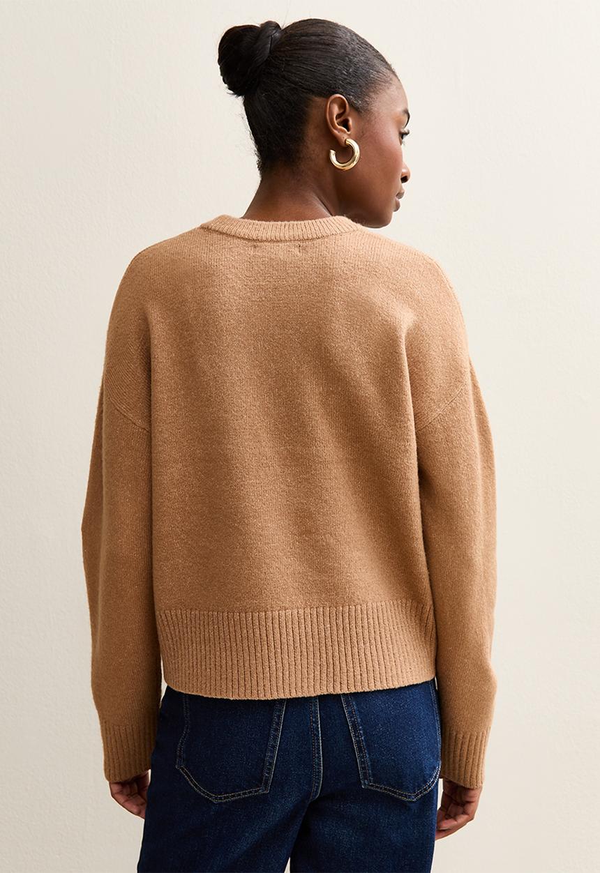 New Look - Floral chan jumper - camel