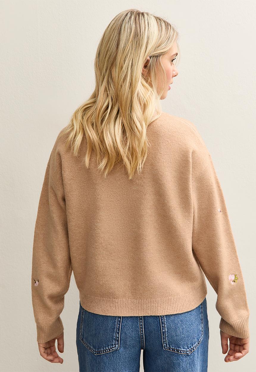 New Look - Embroidery jumper - camel