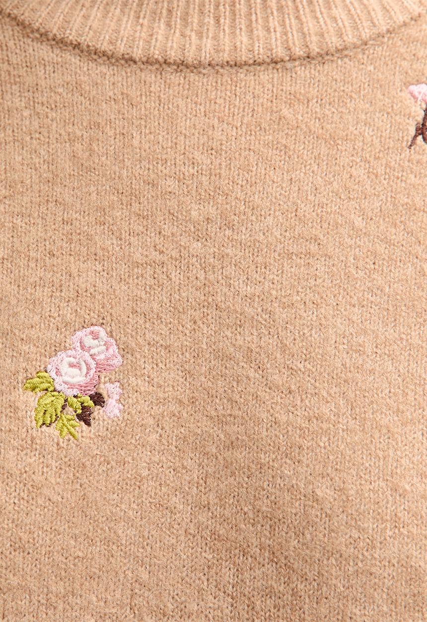 New Look - Embroidery jumper - camel
