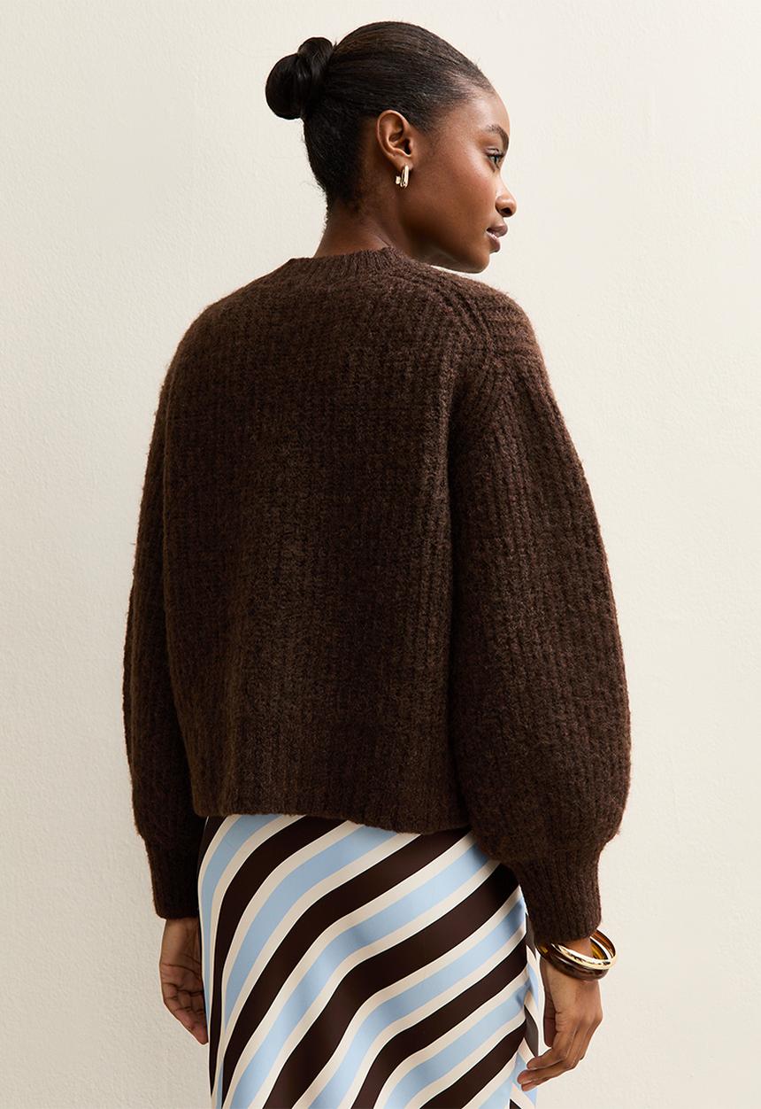 New Look - Cable cardigan - dk brown