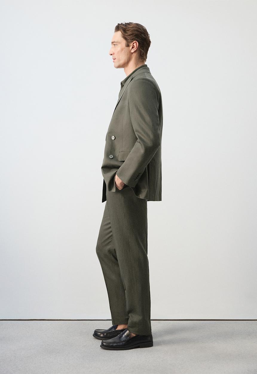 MANGO - Amalfi  Slim Fit Suit Trouser- Khaki