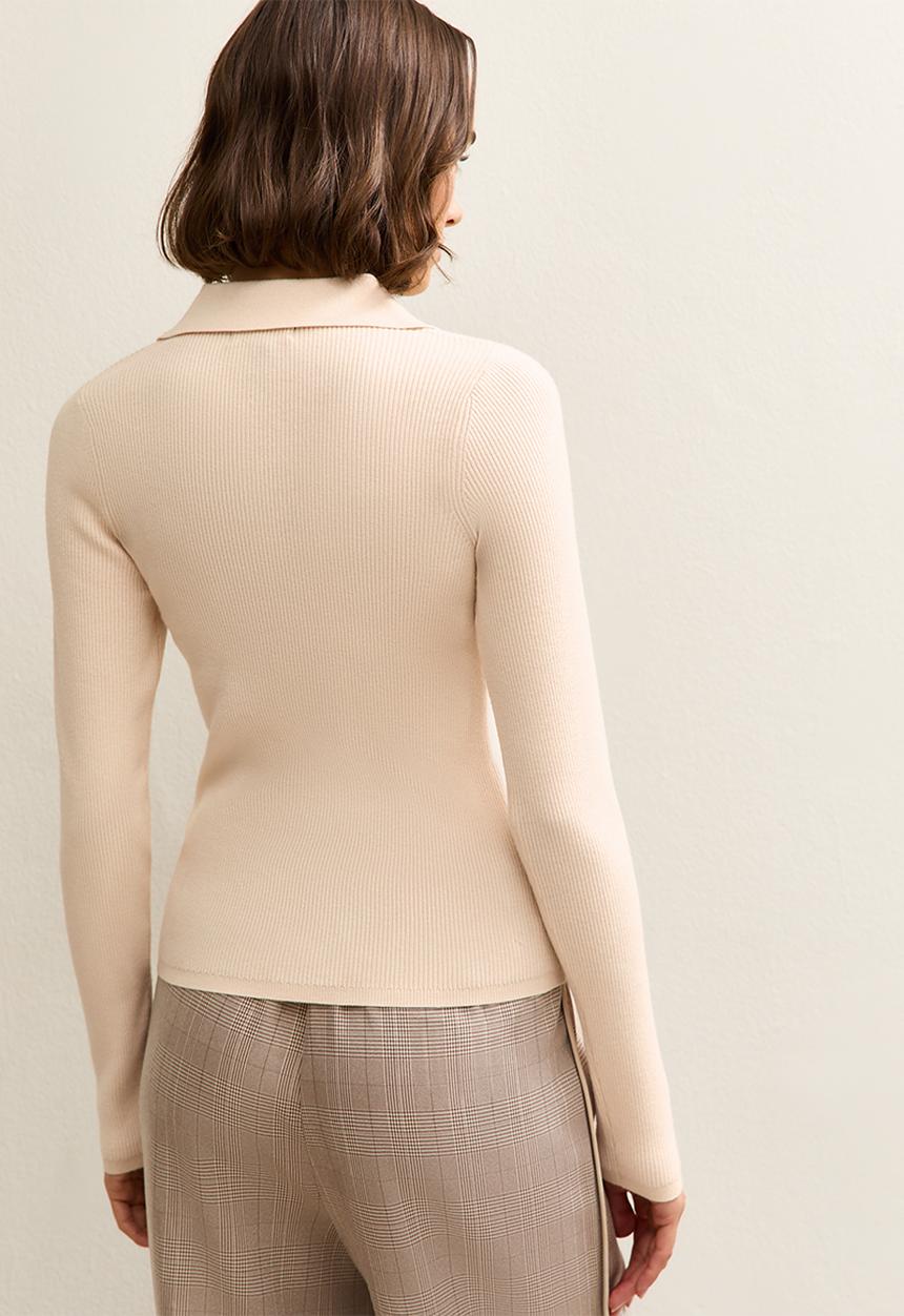 New Look - Mock shell collar henly - tan