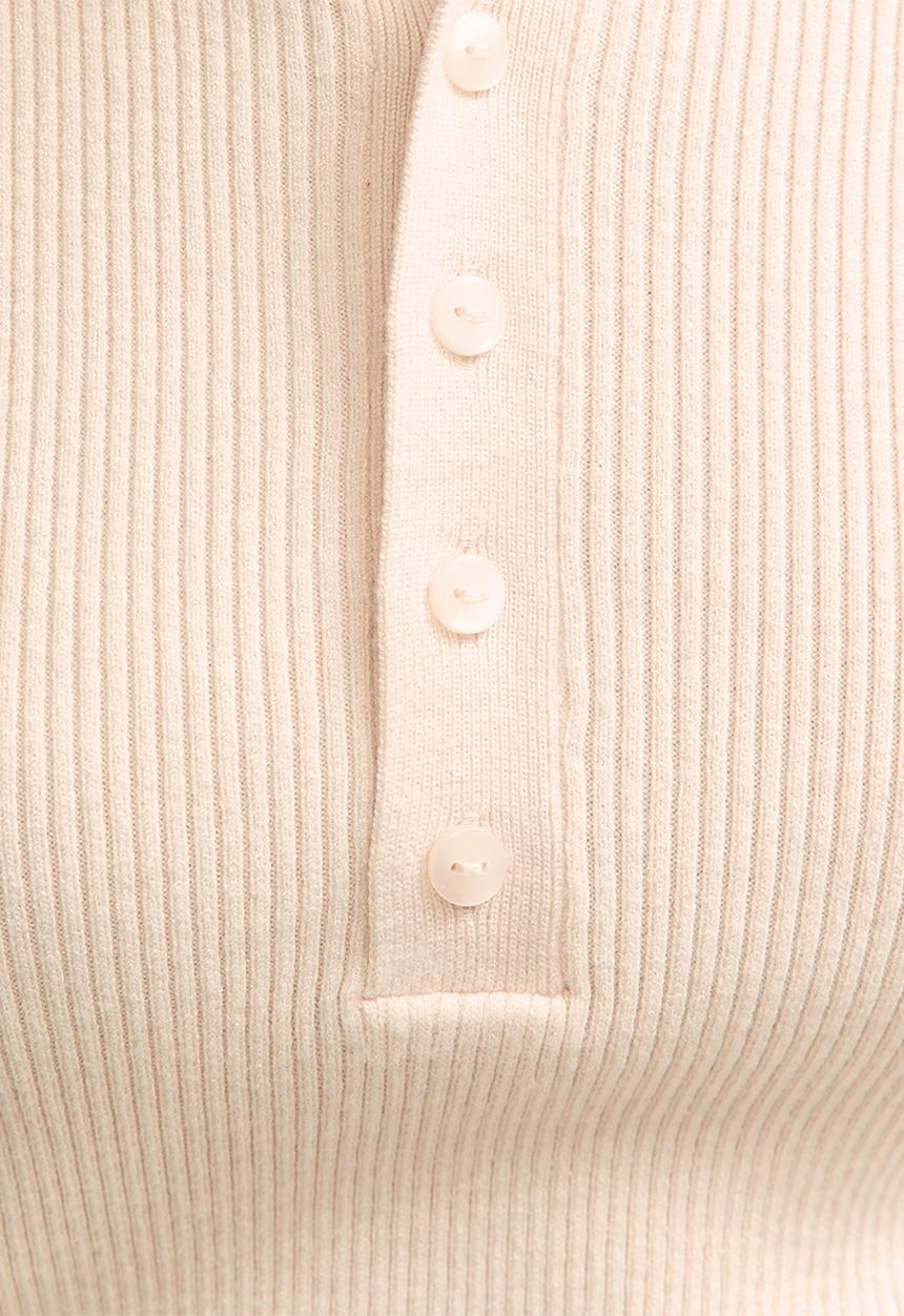 New Look - Mock shell collar henly - tan