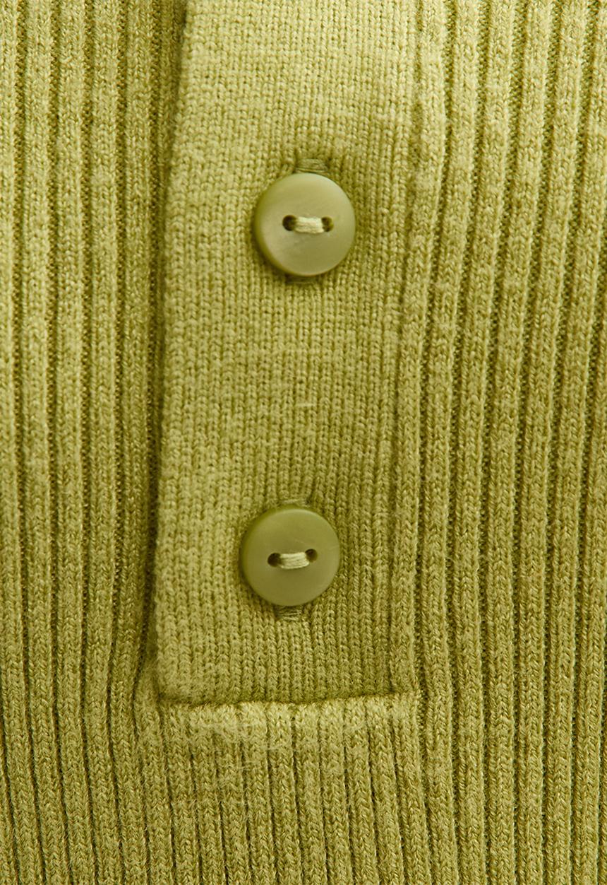 New Look - Mock shell collar henly - mid green