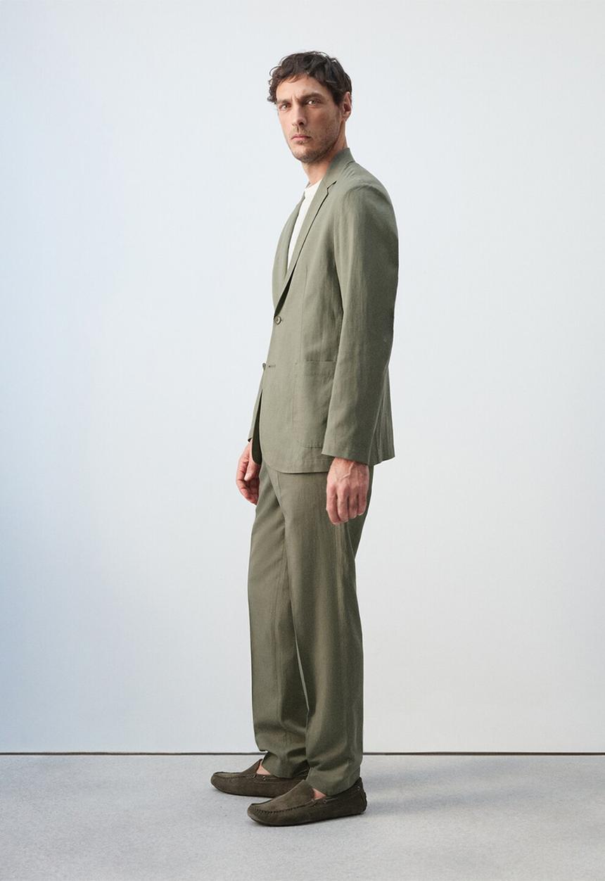 MANGO - Trousers Delave - Green