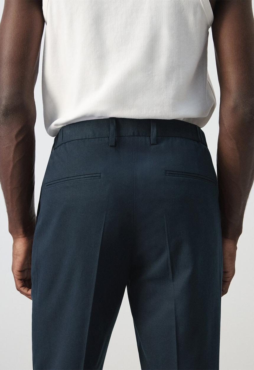 MANGO - Trousers Delave - Navy