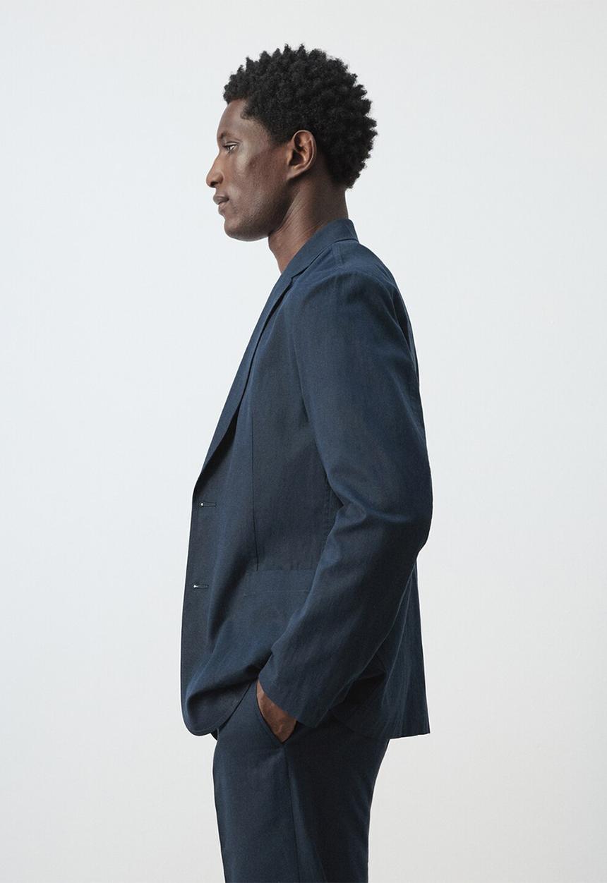 MANGO - Blazer Delave - Navy