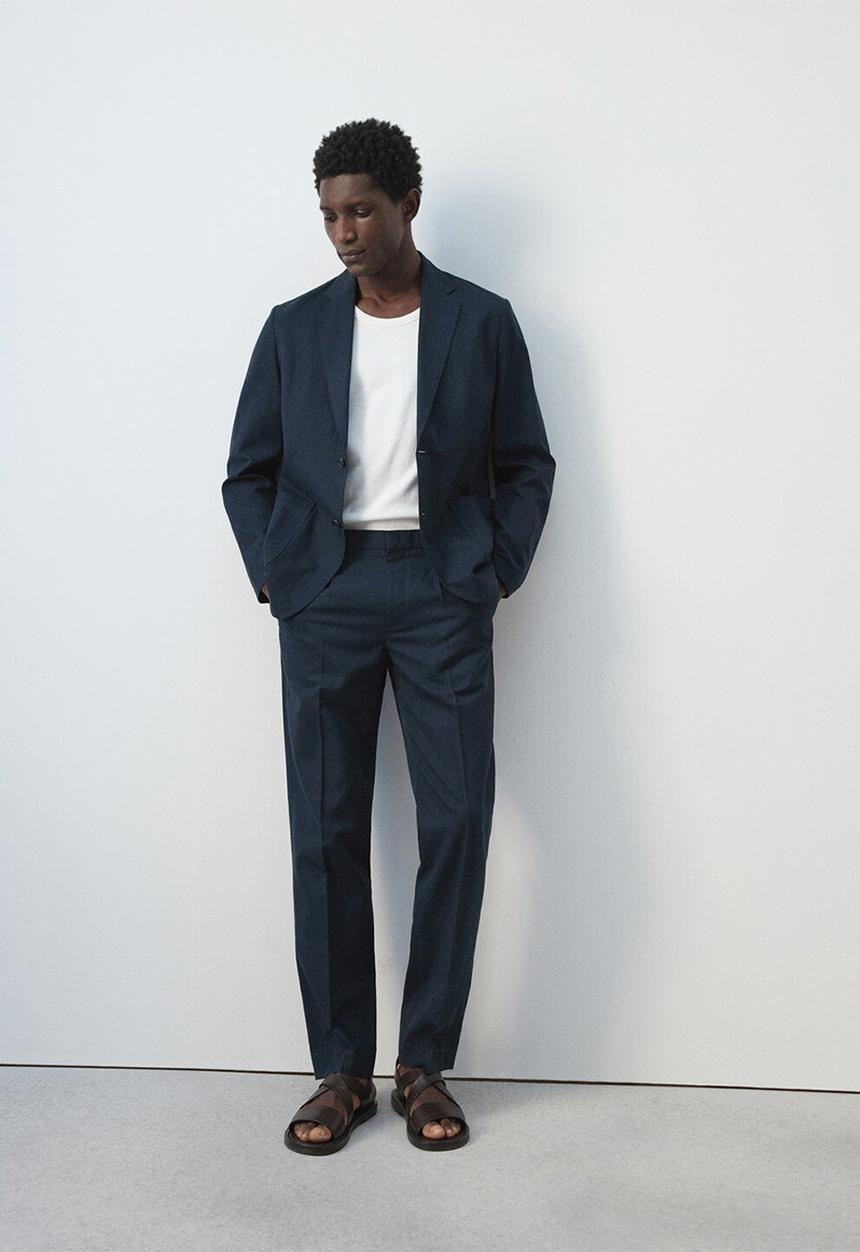 MANGO - Blazer Delave - Navy