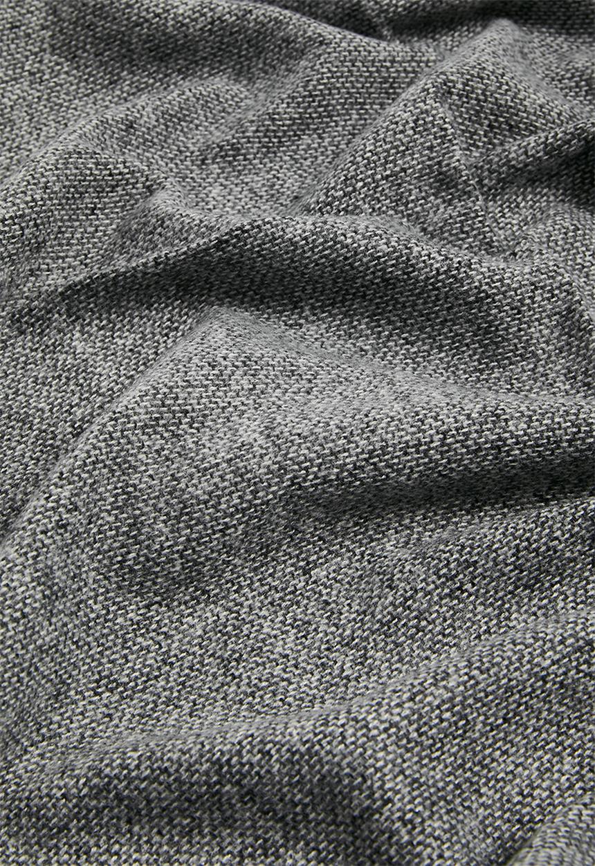 Horrockses - Chenille Fringe Bed Throw - Grey