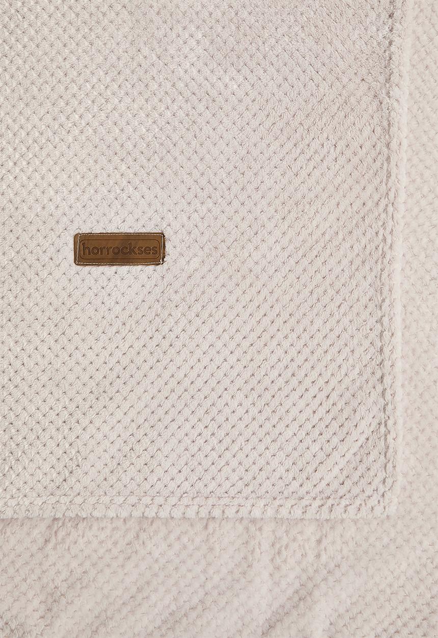 Horrockses - Avedon Waffle  Bed Blanket - Champagne