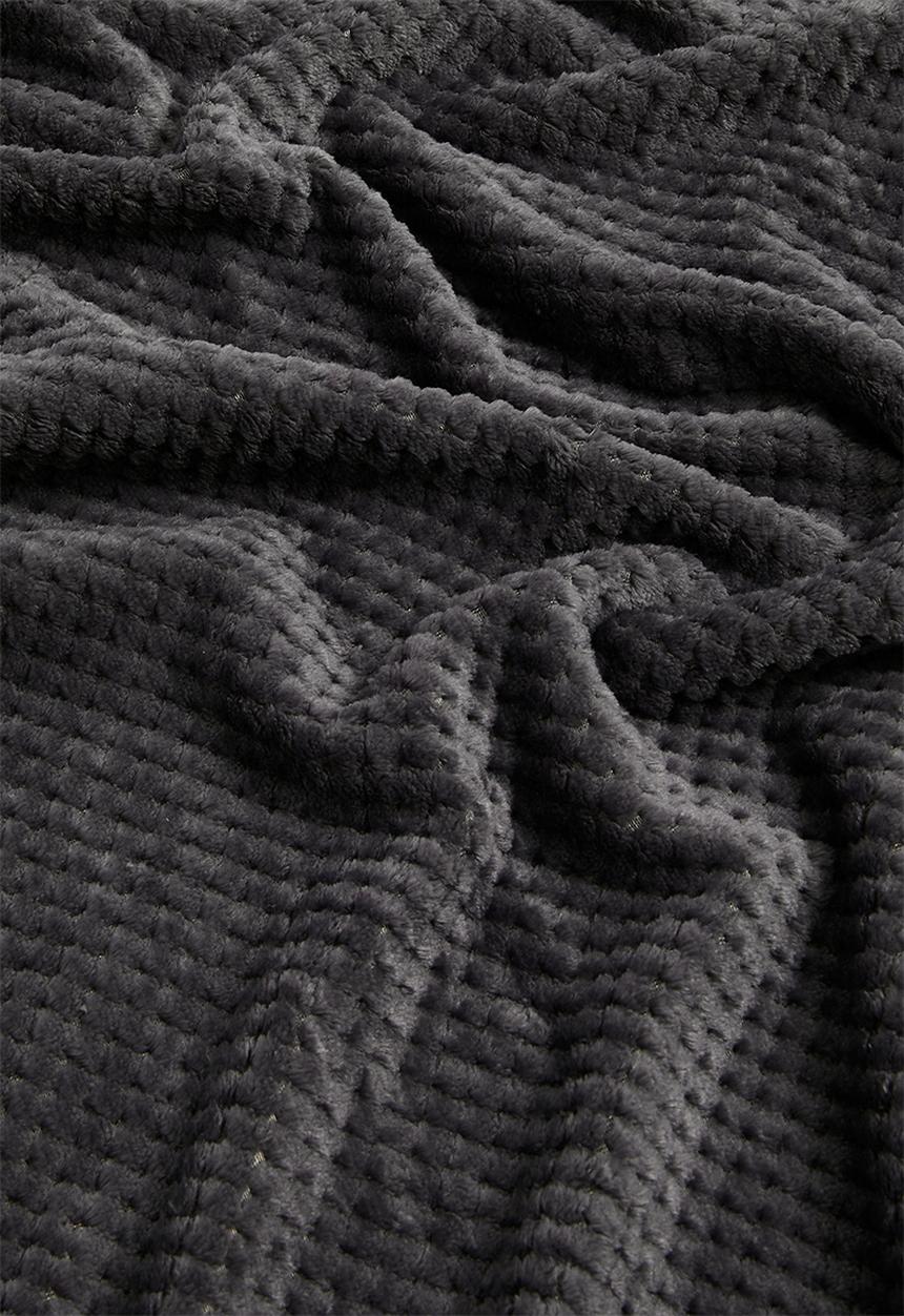 Horrockses - Avedon Waffle  Bed Blanket - Graphite