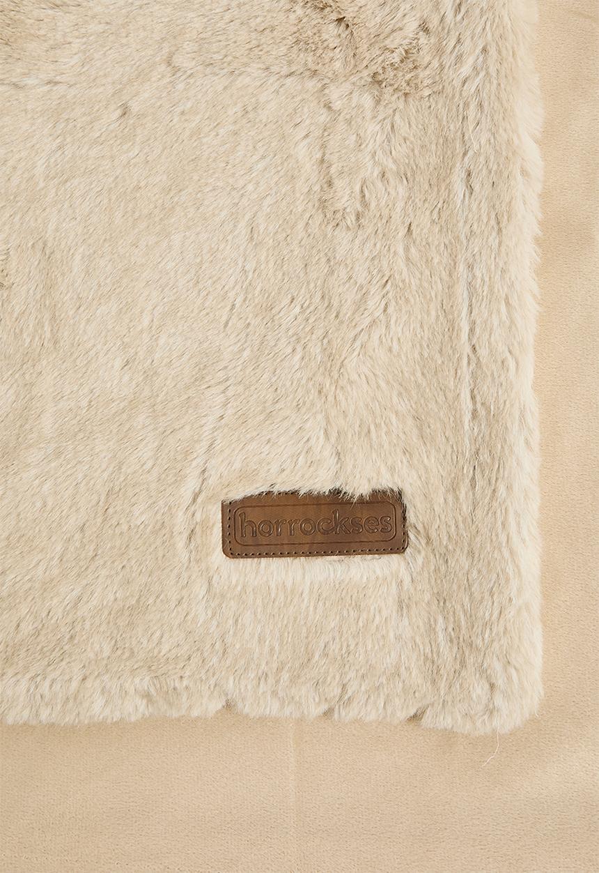 Horrockses - Rabbit Faux Fur Bed Throw - Neutral