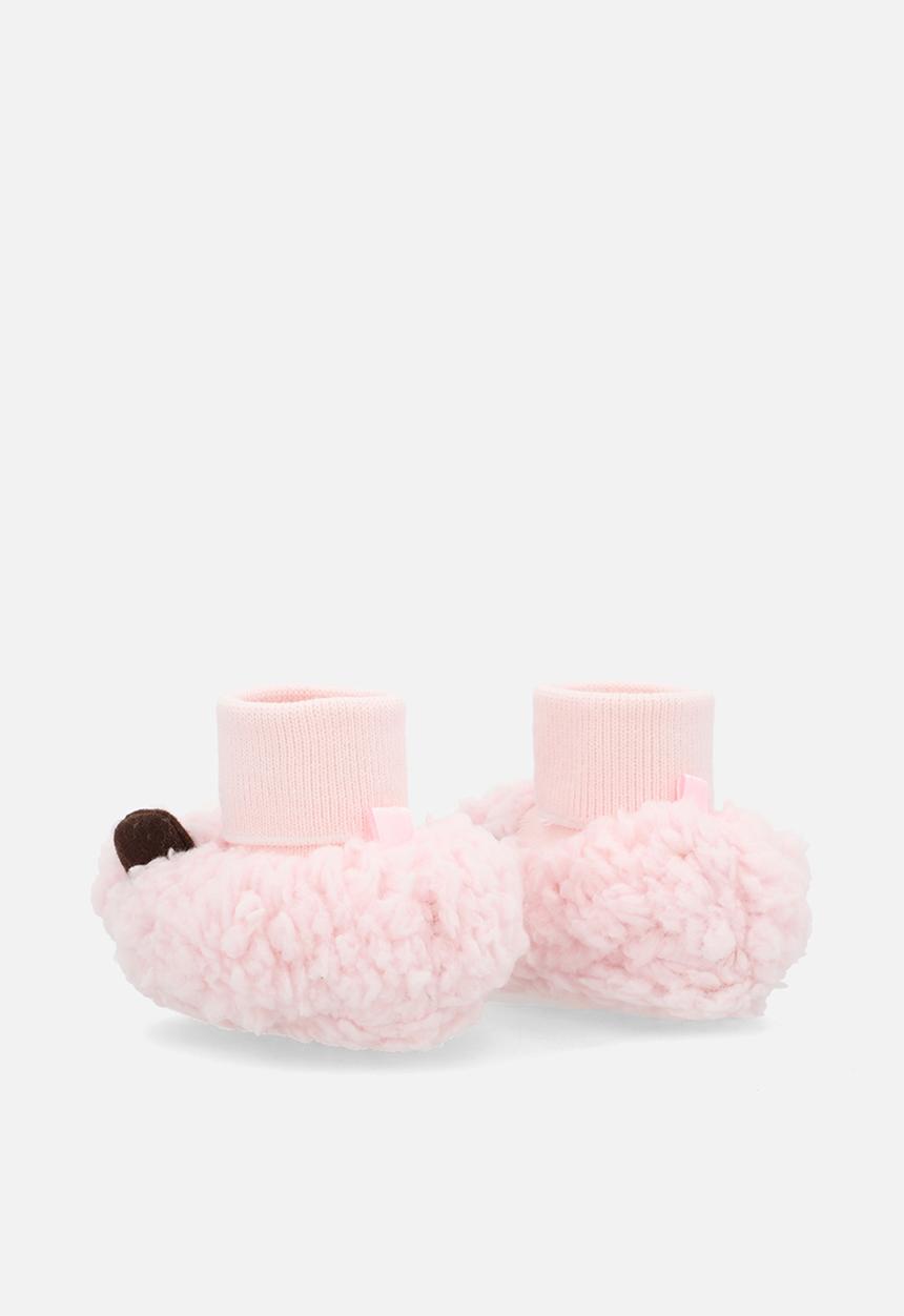 Pop Candy - Teddy fleece sock slippers - pink