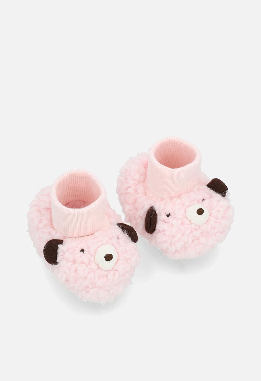 Pop Candy - Teddy fleece sock slippers - pink