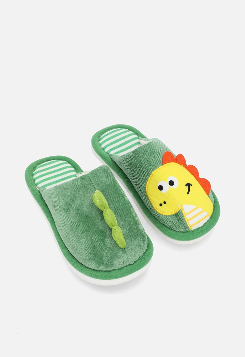 Pop Candy - 3D dino slippers - green/multi