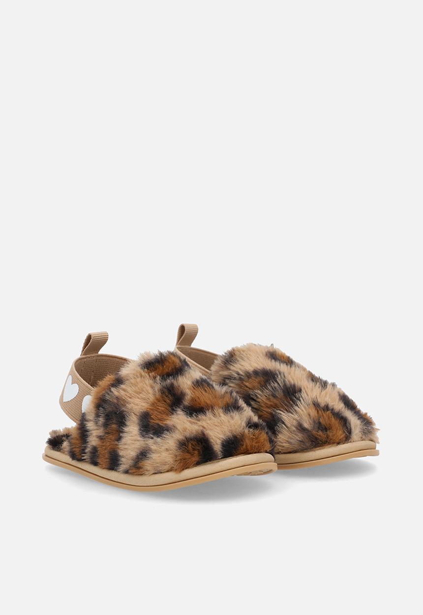 Pop Candy - Ankle strap slippers - brown/leopard print