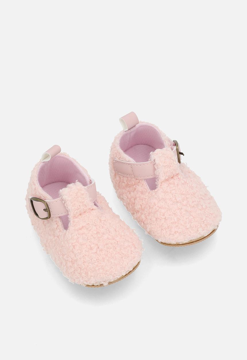 Pop Candy - Teddy fleece mule shoes - pink