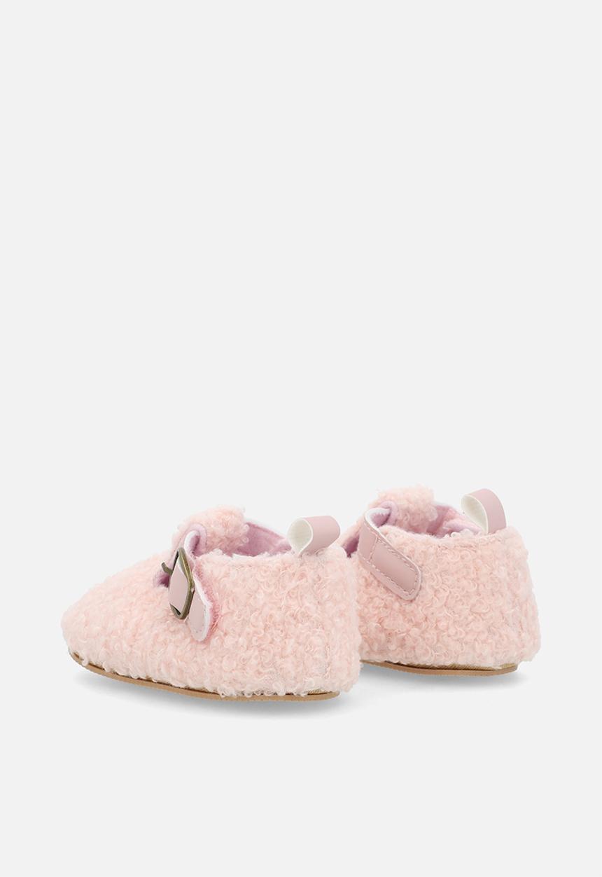 Pop Candy - Teddy fleece mule shoes - pink