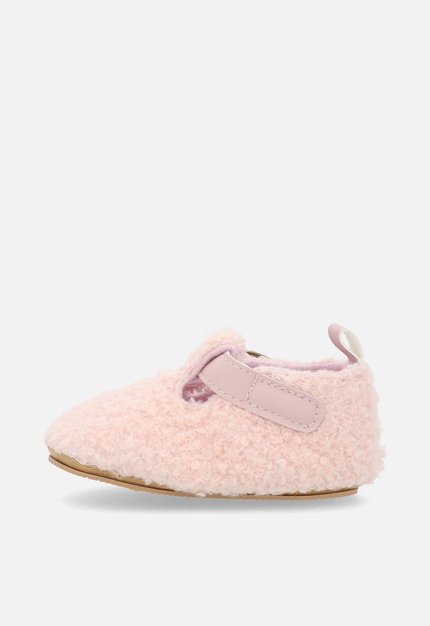 Pop Candy - Teddy fleece mule shoes - pink