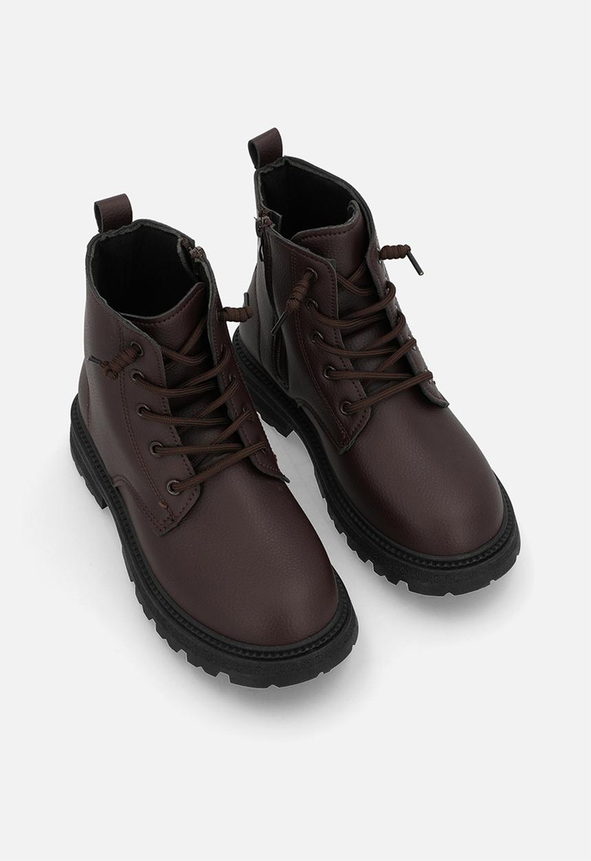 Pop Candy - Lace-up boots - dark chocolate