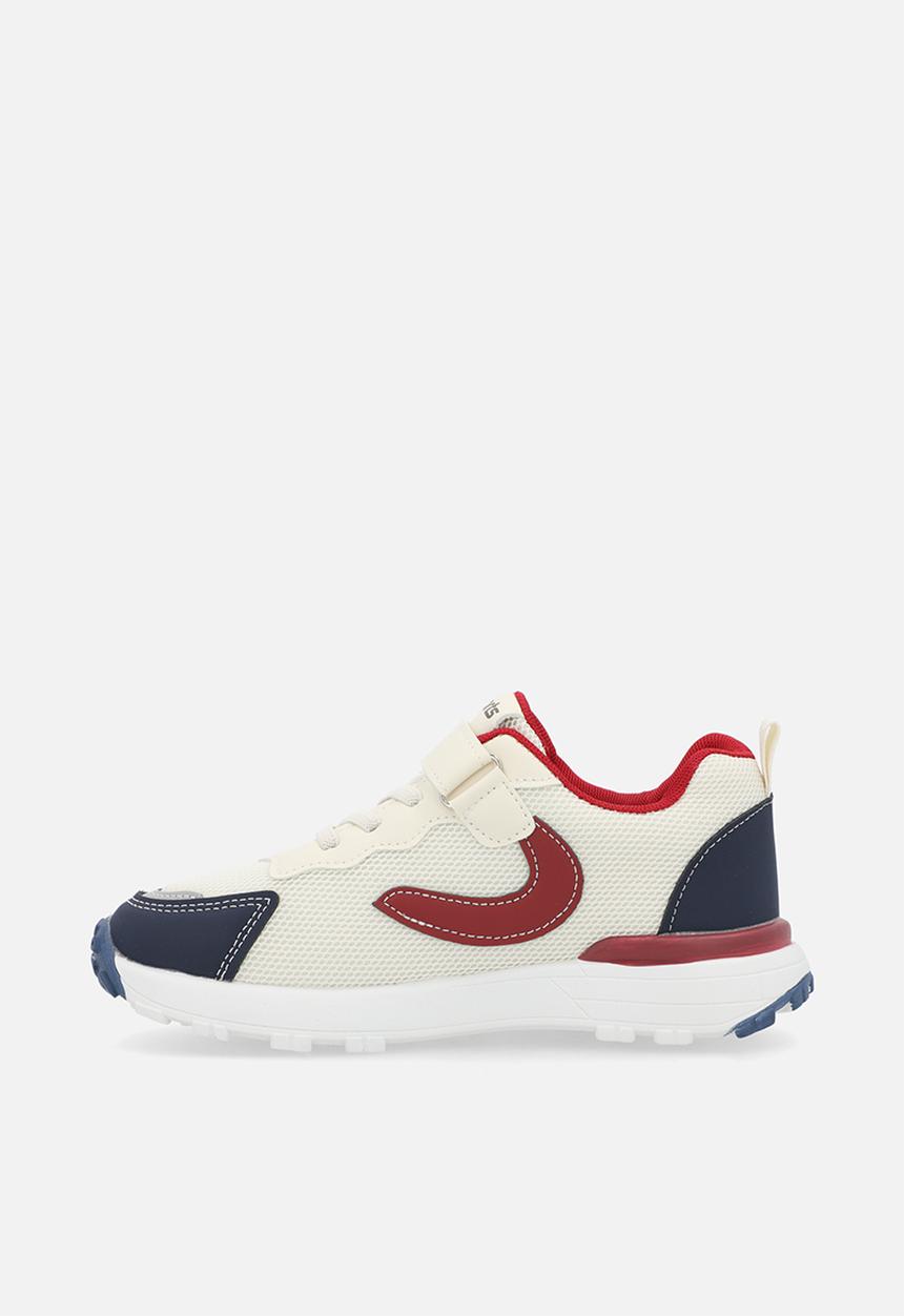 Pop Candy - Colour block sneakers with adjustable fasteners - off white/multi