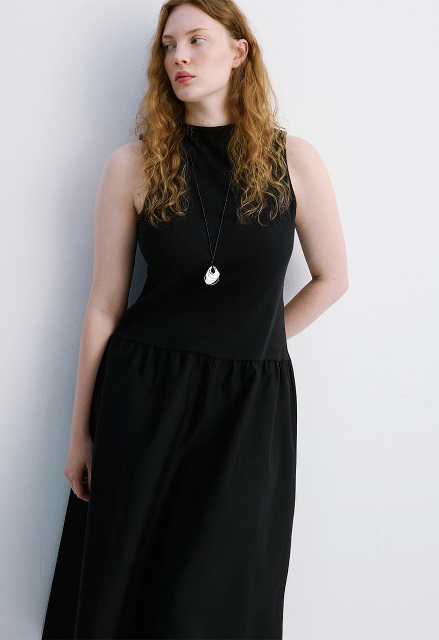 MANGO - Plus dress valvin - black