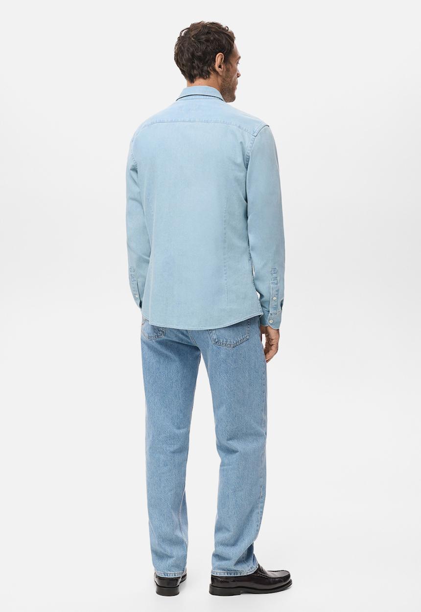 MANGO - Shirt Denim - Light Denim