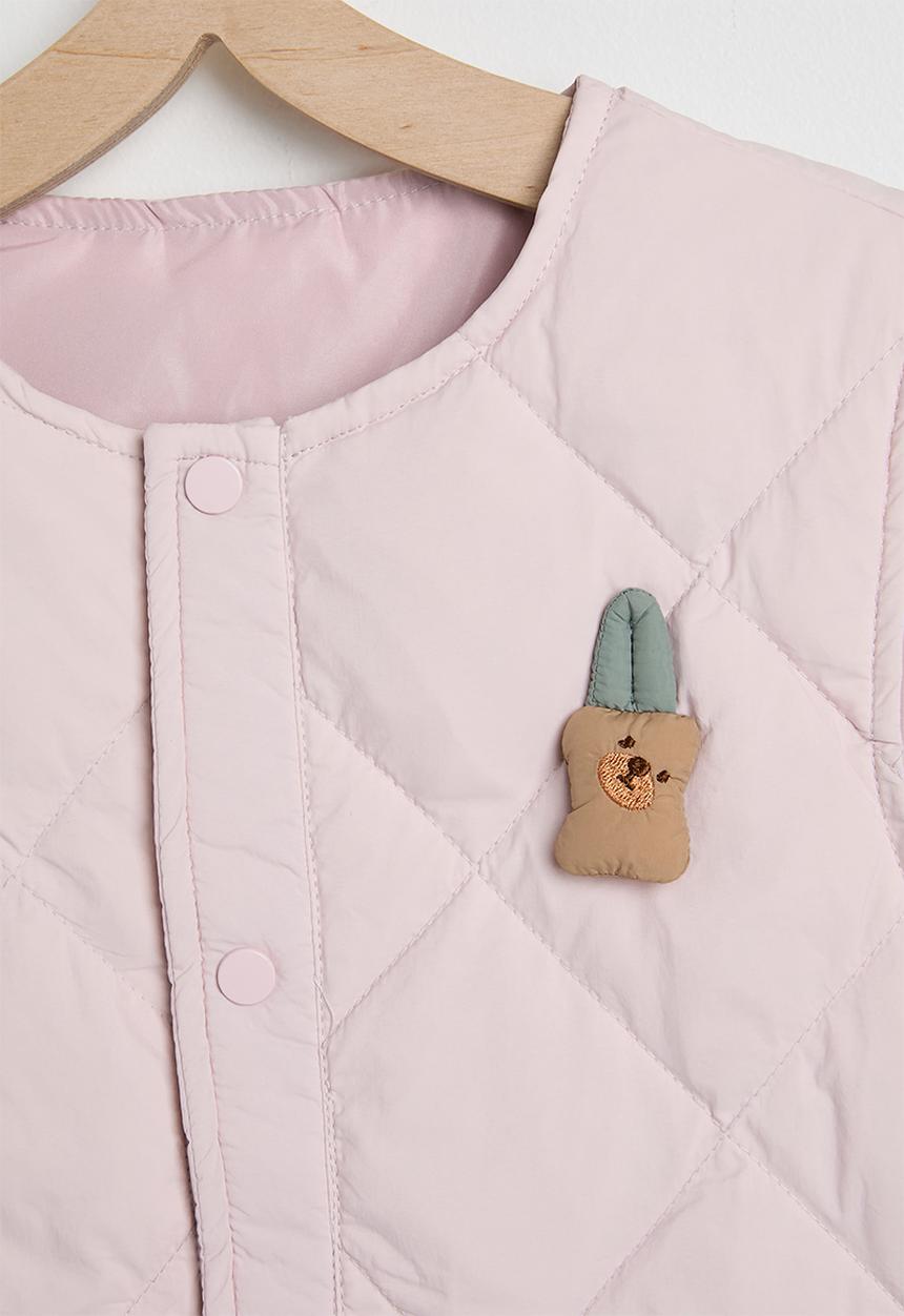 Pop Candy - Diamond quilted vest - light pink