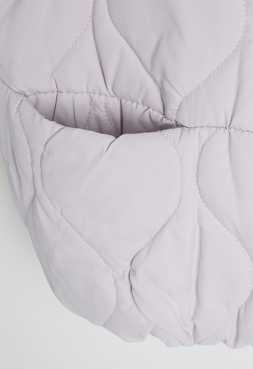 Pop Candy - Onion quilted puffer vest with fleece lining - soft lilac