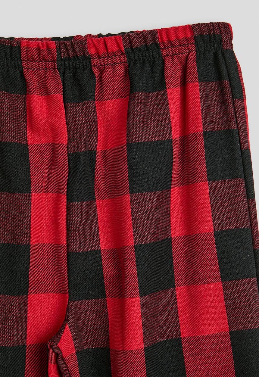 Pop Candy - Tee & flannel pants pj set - black/red