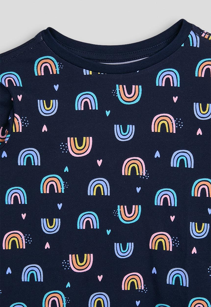 Pop Candy - Rainbow aop pj set - midnight blue