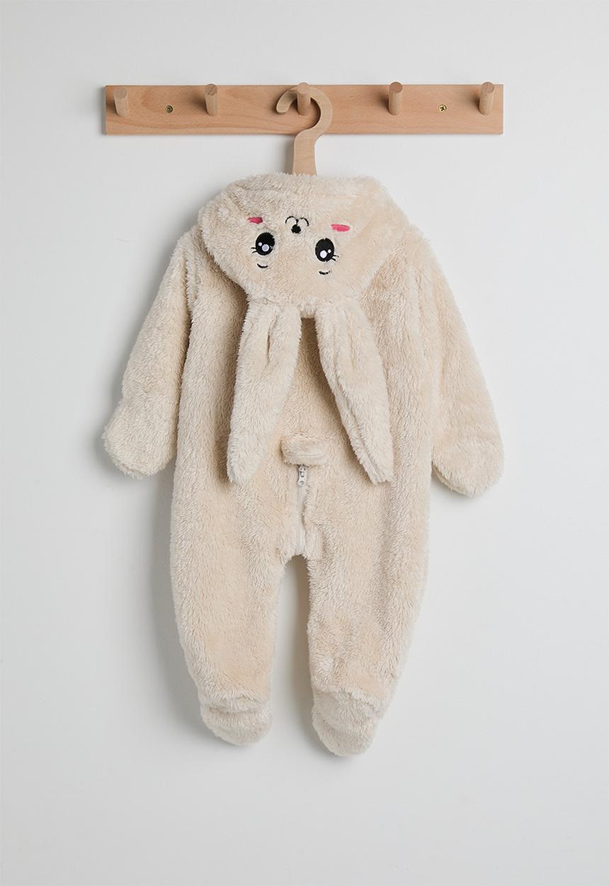 Pop Candy - Fleece bunny romper - beige