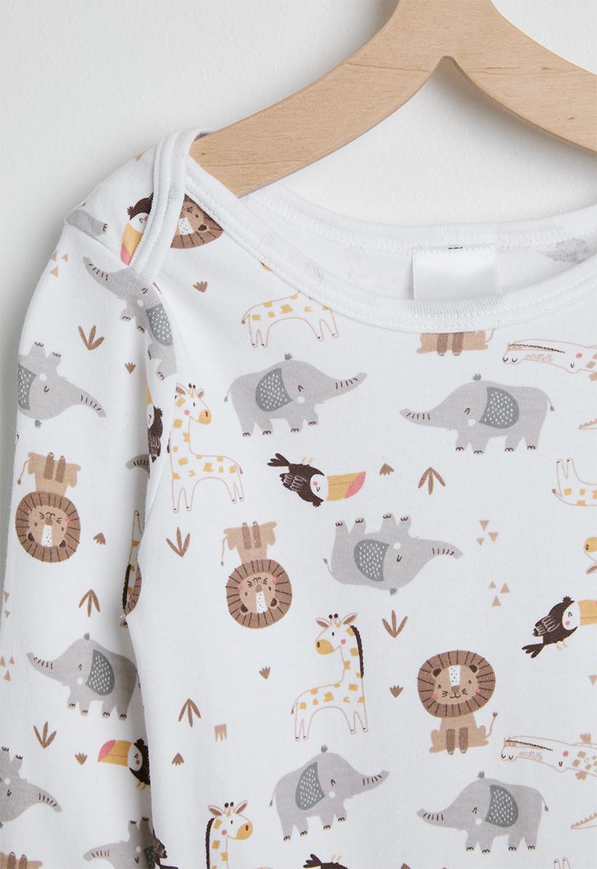Pop Candy - Animal aop bodysuit - white
