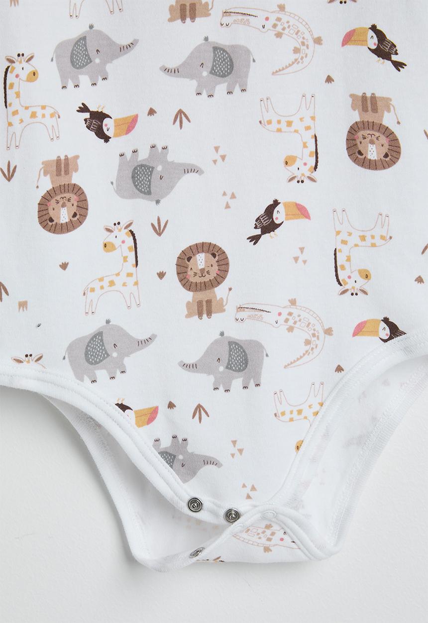 Pop Candy - Animal aop bodysuit - white
