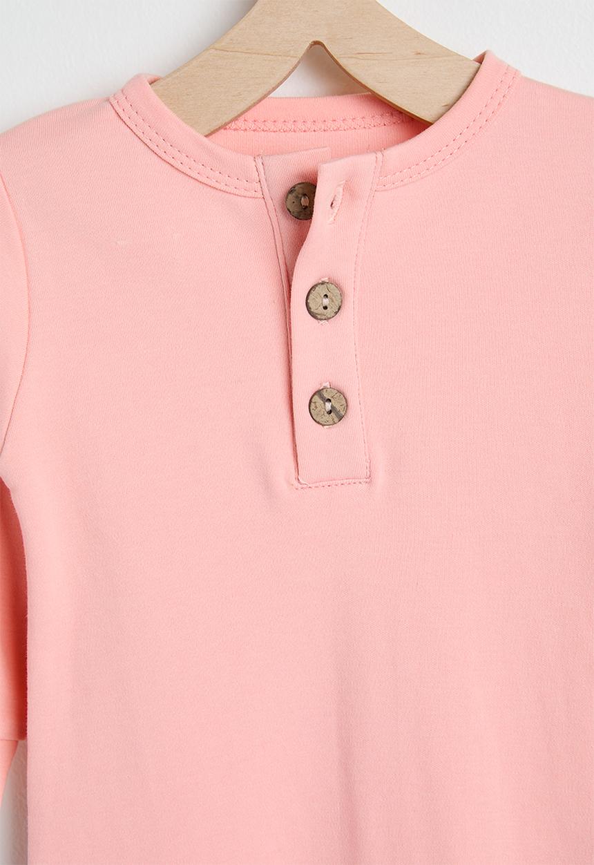 Pop Candy - Henley-style romper - pink