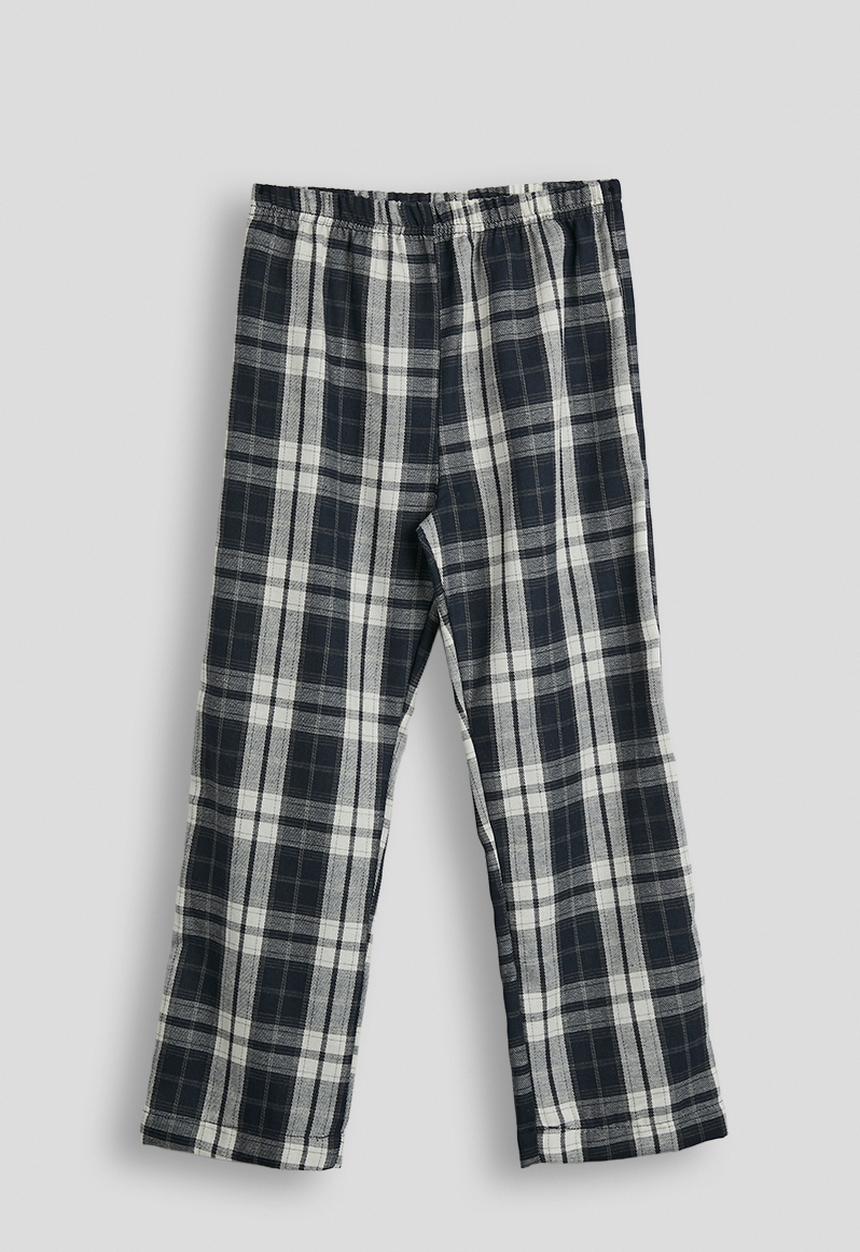 Pop Candy - Tee & flannel pants pj set - navy