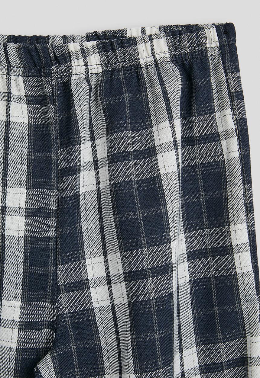 Pop Candy - Tee & flannel pants pj set - navy