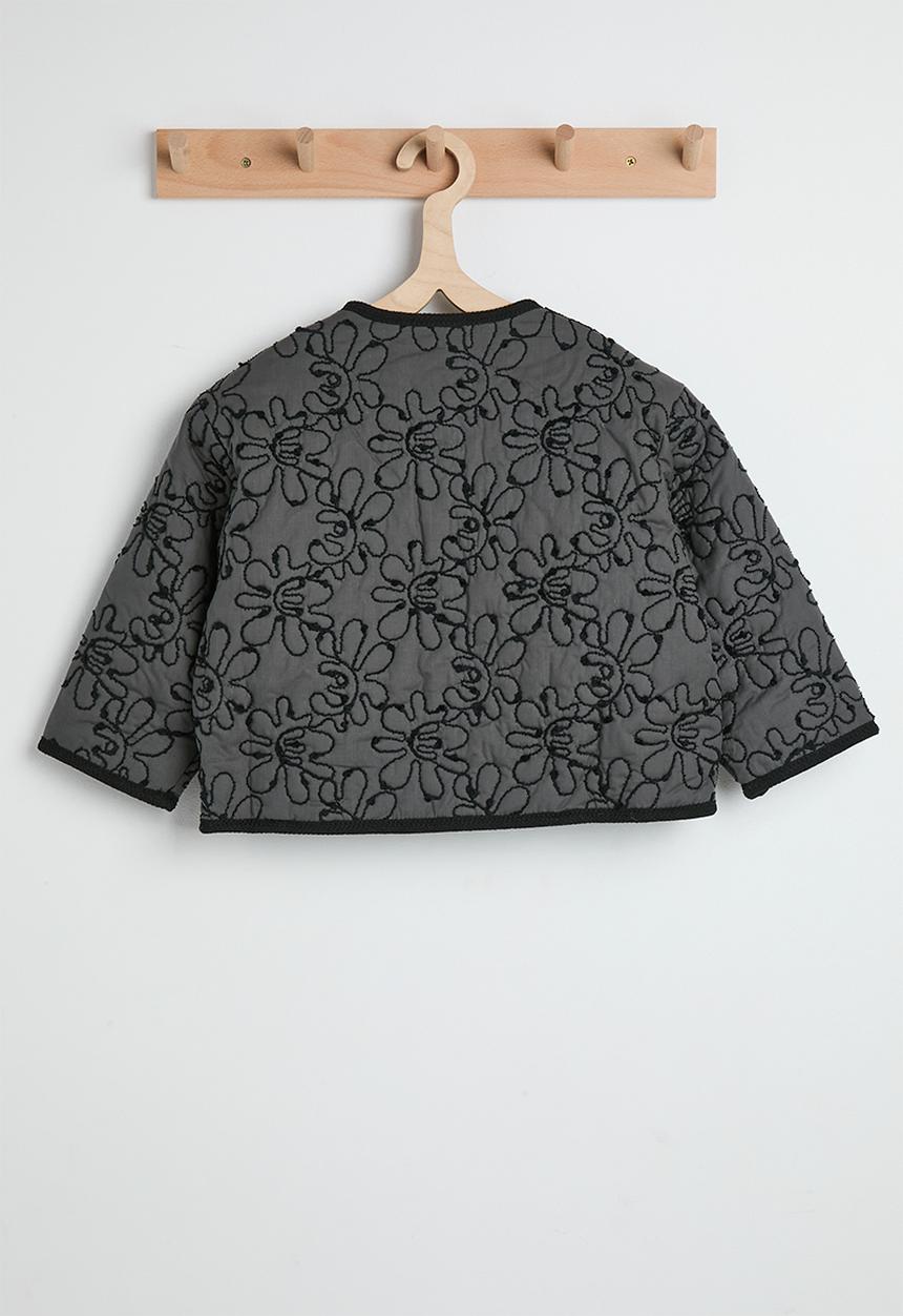 Pop Candy - Embroidered quilted jacket - dark grey